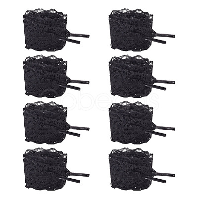 10 Pairs Polyester Lace Shoelaces AJEW-TA0003-14C-1