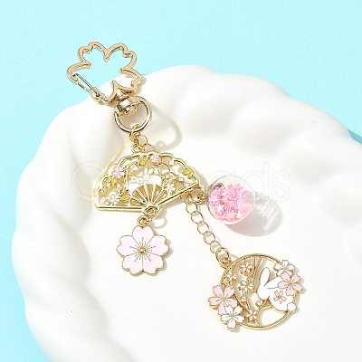 Alloy Enamel Pendant Keychains HJEW-FS00052-02-1