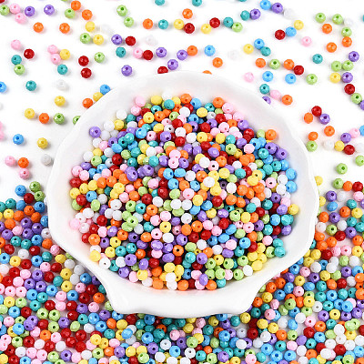Opaque Colours Glass Seed Beads SEED-N007-19B-1