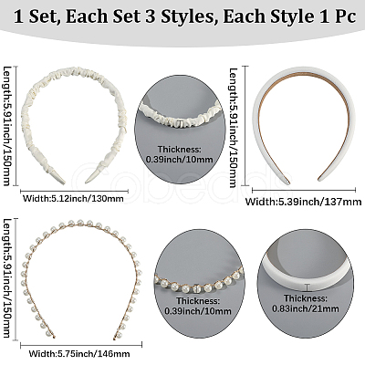 Elegant Cloth Hair Bands AJEW-WH20033-045D-1