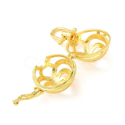 Brass Cage Pendants KK-CBA8ACD-01G-C-1