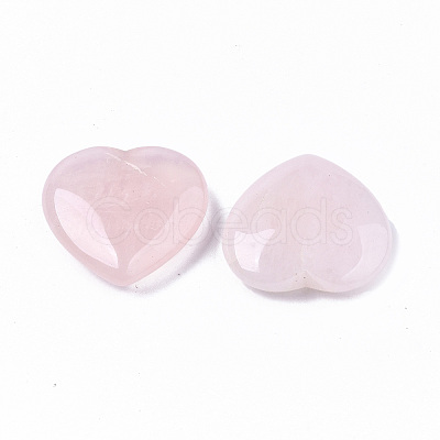 Natural Rose Quartz Heart Love Stone G-S364-069-1