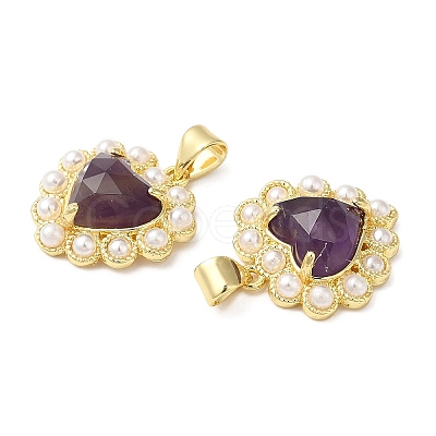 Natural Amethyst Pendants G-E599-05G-A03-1