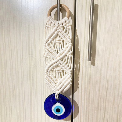 Cotton Cord Macrame Woven Wall Hanging LS-EVIL-PW0002-19-1