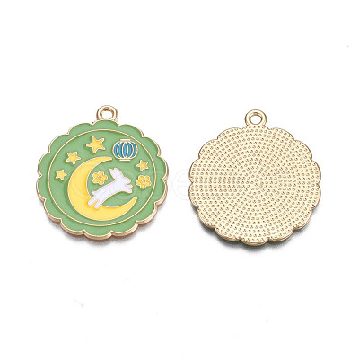 Alloy Enamel Pendants ENAM-N055-104B-1