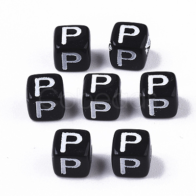 Opaque Acrylic Beads X-SACR-N002-01P-1