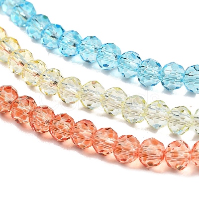 Transparent Painted Glass Beads Strands DGLA-A034-T3mm-A13-1