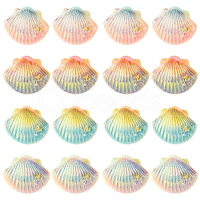 40Pcs 4 Colors Opaque Resin Cabochons CRES-SC0003-11-1