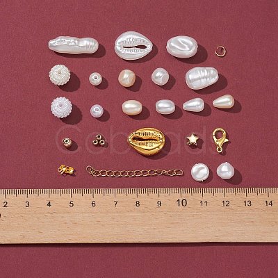 DIY Imitation Pearl Bracelet Necklace Making Kit DIY-FS0003-11-1