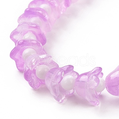 Transparent Glass Beads Strands LAMP-H061-01C-03-1