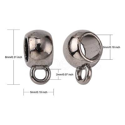 Tibetan Style Alloy Tube Bails LS-TIBEP-LFH251Y-B-FF-1