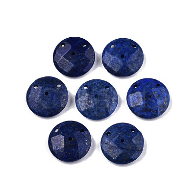 Natural Dyed Lapis Lazuli Connector Charms G-N326-149C-1