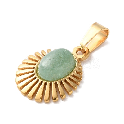 Natural Green Aventurine Pendants STAS-C120-15G-08-1