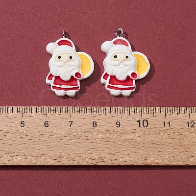 10Pcs 5 Styles Opaque Resin Pendants RESI-FS0001-29-1