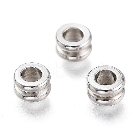 202 Stainless Steel European Bead Cores X-STAS-M282-02P-1