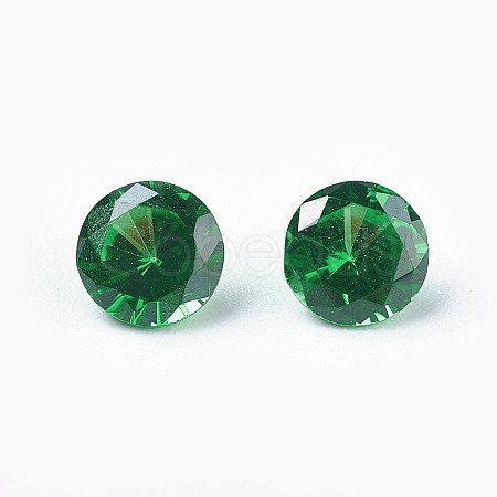 Cubic Zirconia Pointed Back Cabochons ZIRC-WH0001-B02-1