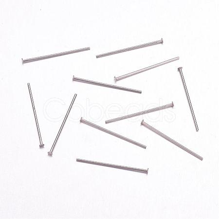 Tarnish Resistant 304 Stainless Steel Flat Head Pins STAS-F117-58P-1.8x25-1