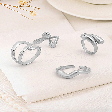 1 Bag Alloy Finger Rings Sets RJEW-LP0004-32P-1