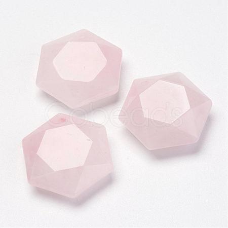 Natural Rose Quartz Pendants G-P264-08-1