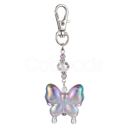 Acrylic Butterfly Pendants Decorations HJEW-JM01595-03-1