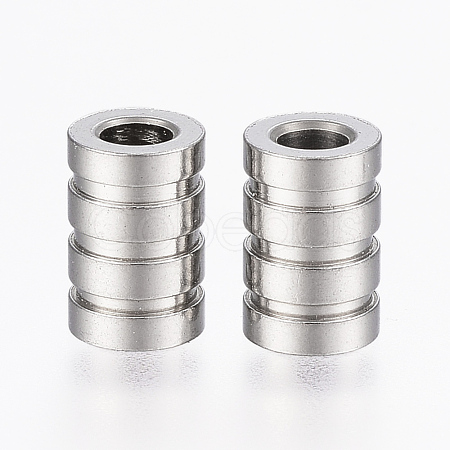 Tarnish Resistant 304 Stainless Steel Tube Beads X-STAS-G161-12P-1