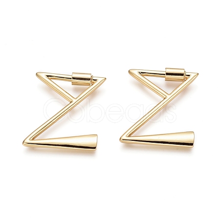 Brass Screw Carabiner Lock Charms KK-I663-01G-Z-1