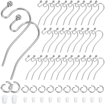 300Pcs 304 Stainless Steel Earring Hooks DIY-SP0001-04-1