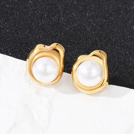304 Stainless Steel Stud Earrings EJEW-G423-31C-G-1