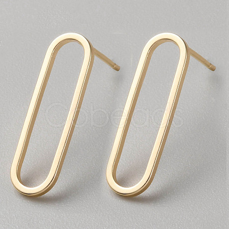Rack Plating Brass Stud Earring Findings KK-WH0064-26A-G-1
