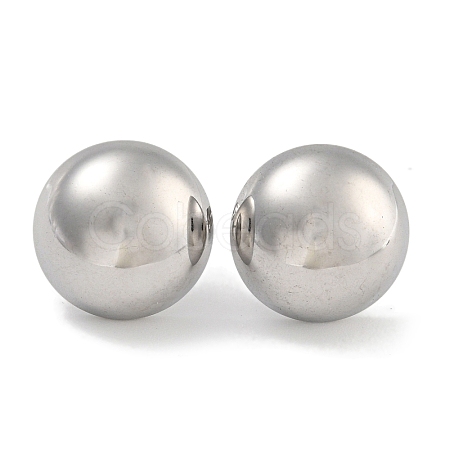 304 Stainless Steel Half Round Stud Earrings for Women EJEW-U022-03P-1