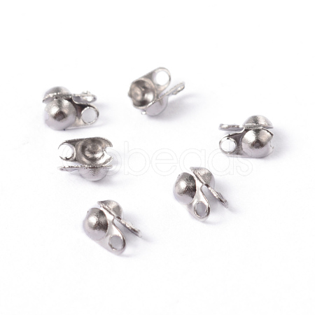 Tarnish Resistant 304 Stainless Steel Smooth Surface Bead Tips STAS-G170-02P-1
