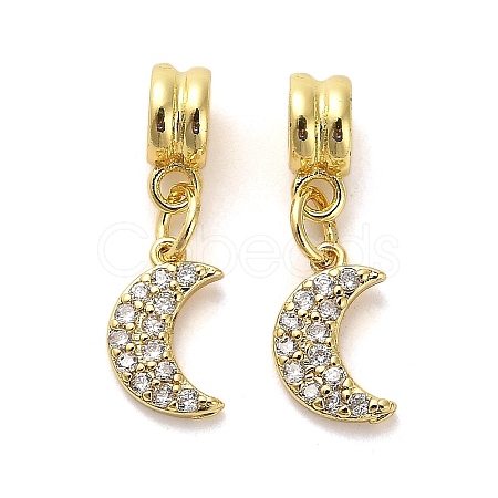 Rack Plating Brass Micro Pave Cubic Zirconia Charms KK-S398-01C-1