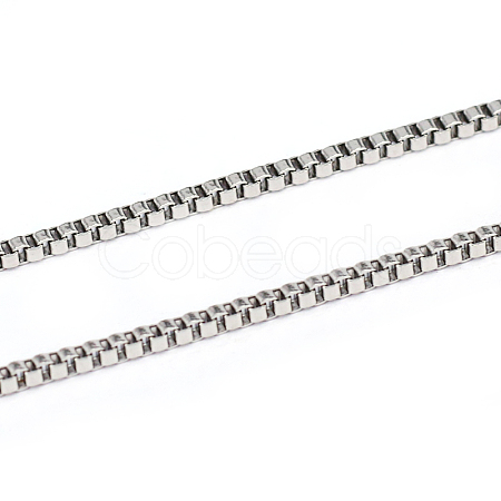 Tarnish Resistant 304 Stainless Steel Box Chains CHS-L001-92-1.4mm-1