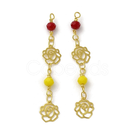 Glass Beaded Pendants KK-P242-18G-03-1