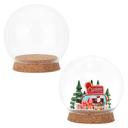 Round Glass Dome Cover DJEW-WH0043-33-1