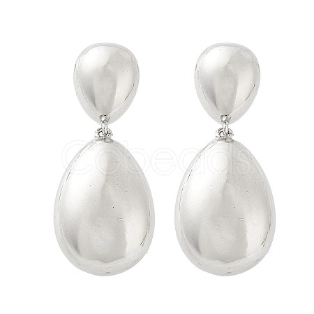 Teardrop Rack Plating Brass Studs Earrings KK-Z038-16P-1
