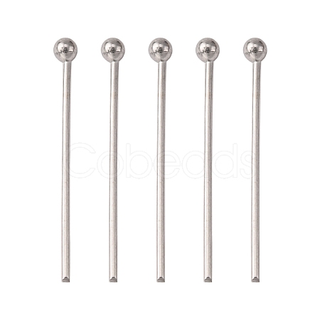 Tarnish Resistant 304 Stainless Steel Ball Head Pins STAS-K146-045-18x0.6mm-1
