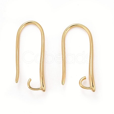 Rack Plating Eco-friendly Brass Earring Hooks X-KK-D075-13G-RS-1