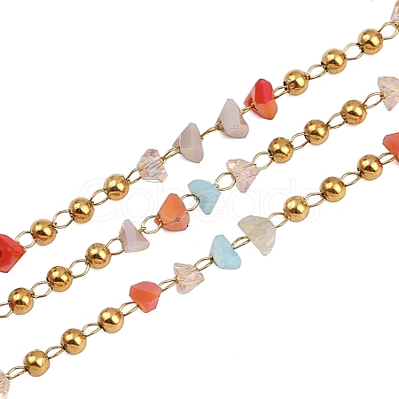 304 Stainless Steel Handmade Beaded Chains CHS-P022-02G-03-1