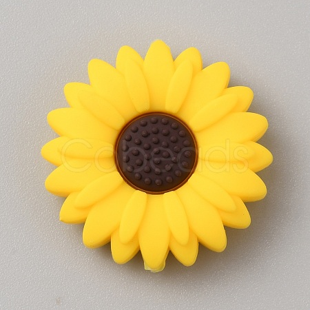 Daisy Silicone Beads SIL-WH0001-60B-02-1