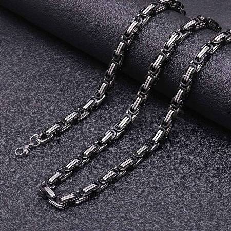 Stainless Steel Byzantine Chains Necklaces for Men FS-WG56795-88-1