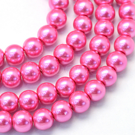 Baking Paint Glass Pearl Bead Strands X-HY-Q003-3mm-54-1