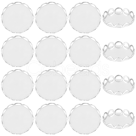 100Pcs 304 Stainless Steel Cabochon Settings FIND-BBC0003-49-1