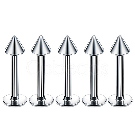 304 Stainless Steel Cone Internally Threaded Labrets for Women Men WG9B6EB-06-1