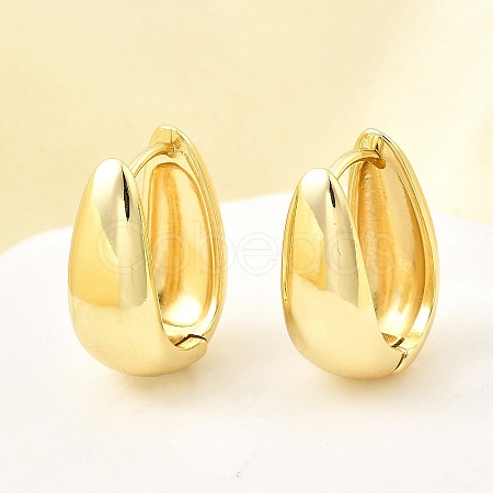 U-Shaped Brass Hoop Earrings EJEW-Z121-04G-1