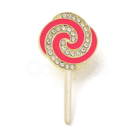 Cute Hot Pink Lollipop Enamel Pins JEWB-S025-12C-1