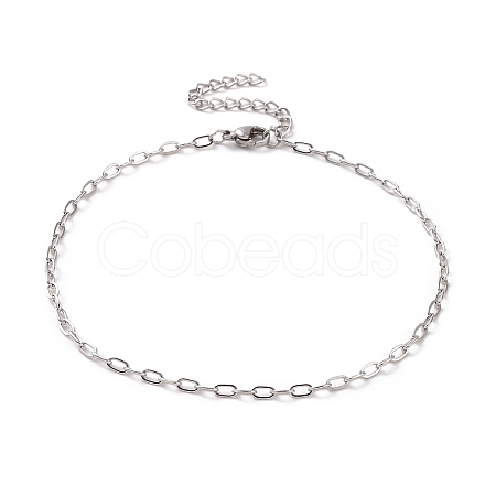 Non-Tarnish 304 Stainless Steel Cable Chain Bracelet for Men Women BJEW-E031-05I-P-1