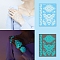 Luminous Removable Temporary Water Proof Tattoos Paper Stickers, Glow in the Dark Stickers, Flower, 15.8x12cm