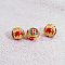 Brass Enamel Beads, Golden, Round, Elephant, 12mm