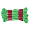 6 Skeins 6-Ply Embroidery Foss, Luminous Polyester Cord, Embroidery Thread, Light Green, 0.5mm, 8m/skein